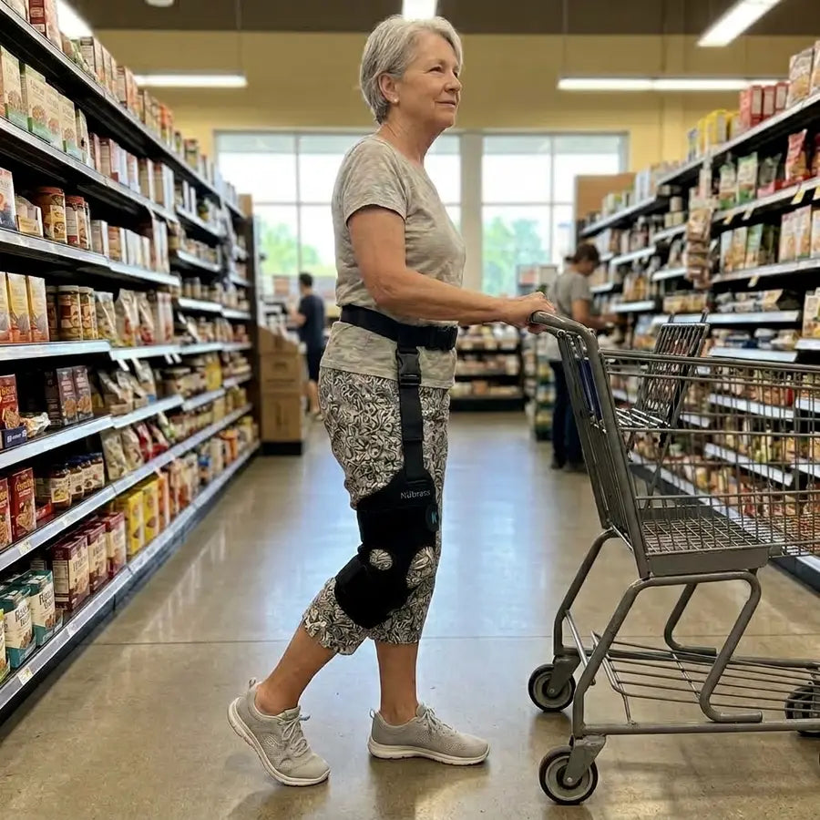 Janet shopping while wearing Walk Assist